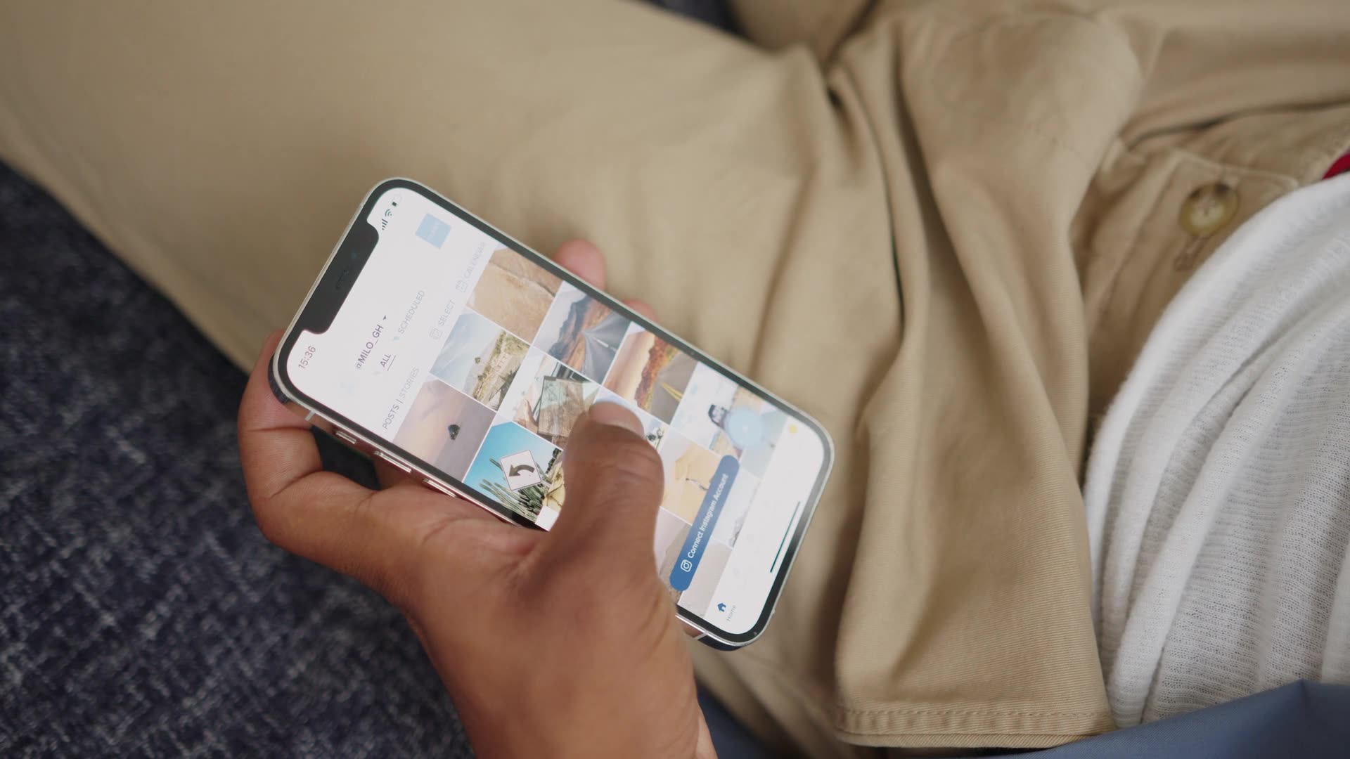 SEO in Nigeria: a thumb scrolling through a page on a phone